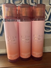 3 Bath and Body Works Fresh Musk Fragrance Mist 8 Oz.