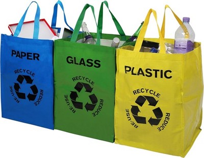 Premier Bereiten Sie Tvaschen, Satz 3, Plvastik, Glas, Papier auf