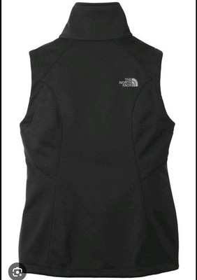 The North Face Black Full Zip Windwall Vest Womens XL Classic AWARE EMBROIDERY