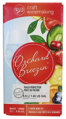 #ad Orchard Breezin#x27; Peach Perfection Wine Making Ingredient Kit $84.99