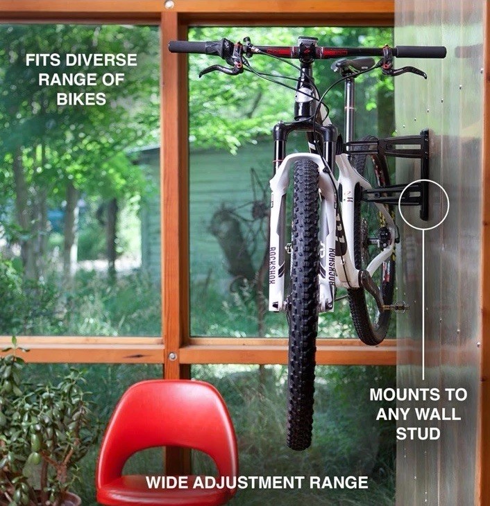 FEEDBACK SPORTS Velo Wall Rack 2D Bike Storage Bicycle Hangar Mount Adjustable