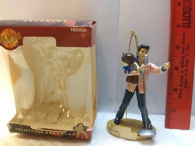 VTG 2002 Trevco Collectible Elvis Presley TEDDY BEAR Christmas Ornament 
