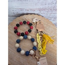 Wristlet Keychains Bead Bracelets Lanyard Tassel