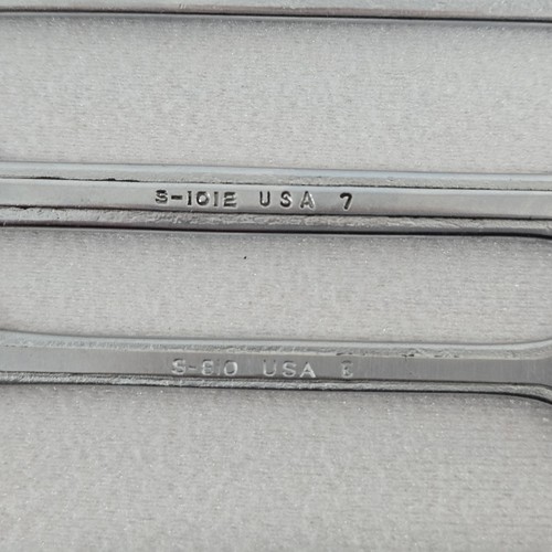 Blue-Point Supreme 4pc SAE Set Double Open End Wrenches S1820 S1618 S1012 S810 - Foto 12 di 14