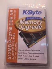 K-Byte 512MB-DDRPC333K PC2700 DDR 333MHz DDR DIMM 184-pin RAM
