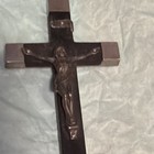 Metal Crucifix Cross Pendant with Corpus, Marked "GERMANY" - Christian — photo 3