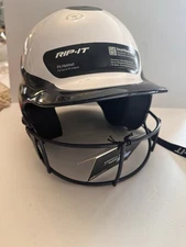 RIP-It Vision Pro Softball Helmet Face Mask Matte Two-Tone Navy S/M 6-6 7/8