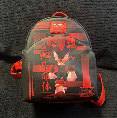 Loungefly Sonic x Shadow Generations Shadow the Hedgehog Mini Backpack Black/Red