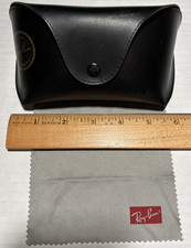Ray Ban LUXOTICA Sunglasses Case Only Black Used With Cloth.