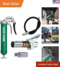 Green Pistol Grip Grease Gun - 20" Hose, Ergonomic Handle  Leak-Proof Design