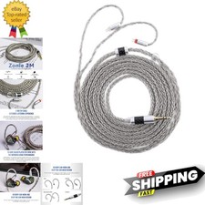 IEM Cable, 2m Long Earbud Cord, 16 Core Silver Plated Earphone Cable, in Ear ...