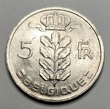 1977 Belgium 5 Five Francs - French Text - Belgian Coin - Copper Nickel - World