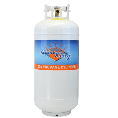 #ad Flame King Empty Steel Propane Tank LP Cylinder with Type1 OPD Valve 40 lbs $119.99