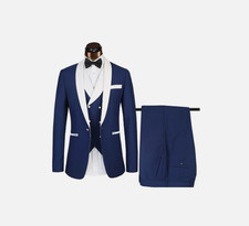 Mens Suits Formal Wedding Tuxedo Bestman Bespoke Workwear Business Blazer 3Pcs