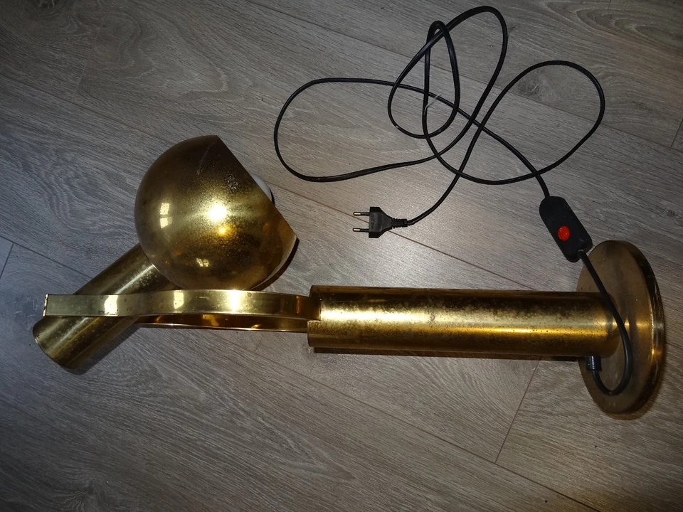 Lampe Bureau Staff Leuchten Laiton Vintage Années 60 70 Space Age Desig - Photo 3/4