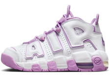 Nike Air More Uptempo GS Leather White Fuchsia Size 6.5Y FN6976-100 New