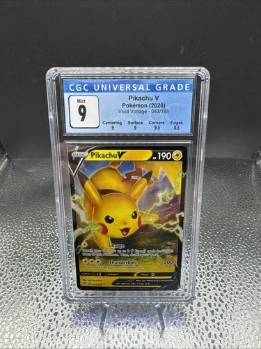 Pikachu V Pokémon TCG 2020 Vivid Voltage 043/185 CGC 9
