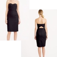 J. CREW NWT Black Strapless Cut-Out Rory Sheath Dress 2