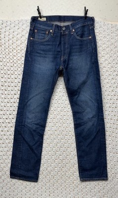 LEVI'S Premium 501 ST Slim Taper Big E Jeans Men Tag 30x32 Fits 30x30 Blue Denim