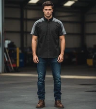 MEN'S MECHANICAL/INDUSTRIAL WORK SHIRT- REFLECTIVE SAFETY LINING & FREE SHIPPING