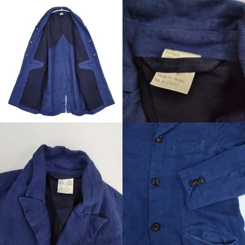 EEL mono-tone monotone coat E-13107 linen coat blue 6-0330M∞ image 9
