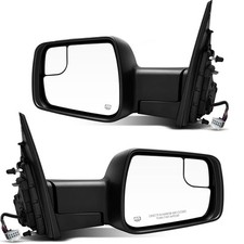 Driver & Passenger Side Mirrors W/ Heated Turn Signal For 2019-2024 Ram 1500