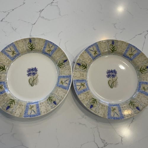 Pier 1 / Churchill Hydrangea Salad Plates 6 And 3/4 Inch, Lot Of 2 - Foto 1 di 5