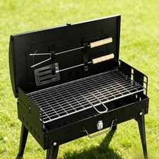 Portable Folding Barbecue Grill Charcoal BBQ Travel Camping Picnic Outdoor UK