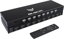 HDMI Switch Box - 8 in 1 Out Switcher with Remote, 8-Port 4K 30HZ, black