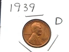 1939 (D) Lincoln Penny