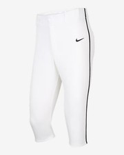 NIKE Vapor Select Team Baseball 3/4 Piped Pants White Men’s XL *NEW* BQ9021-106