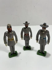 Edmund's Traditional Toy soldiers ? Lot Of 3 Soldier Confederate 4”
