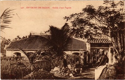CPA VIETNAM Env. de SAIGON - Entrée d'une Pagode (301597)