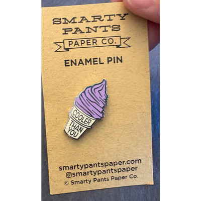 NWT  Cooler Than You  Smarty Pants Paper Co Enamel Pin