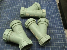 LOT OF 3 ENFIELD FRPP-210 ASTM-F1412 W371 1-1/2" "Y" COUPLINGS NUTS W231