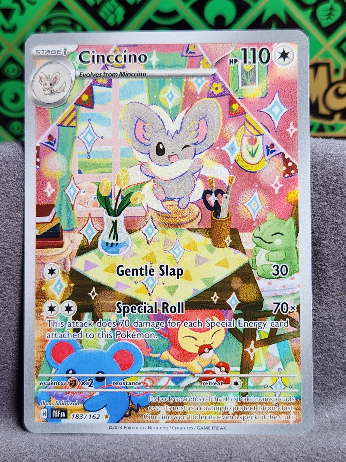 Pokemon Cinccino 183/162 Illustration Rare Holo FA SV Temporal Forces NM/M 139