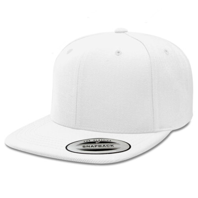 Premium Snapback Hat Flat Bill Baseball Cap Plain Blank Trucker Adjustable CS