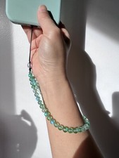 Green Mermaid Glass Beaded Phone Lanyard, Camera Strap, Gift Idea