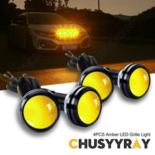 proyector de luz antiniebla LED COB Anillo de halo de ojos de ángel amarillo DRL