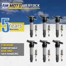 6X Ignition Coil & Iridium Spark Plug Fits For 2010 Volvo XC60 3.0L 3.2L UF594