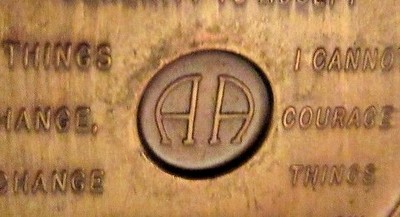 Alcoholics Anonymous 48 Year AA BACK Bronze Medallion Chip Coin Token ...