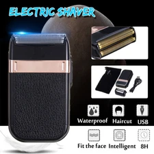 US Electric Shaver Trimmer Dual Foil Razor Reciprocating Recharge Battery Brush