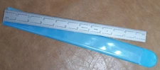 Tempered Steel Ruler 12" Rigid Rule, 4R, With Plastic Sleeve, NOS