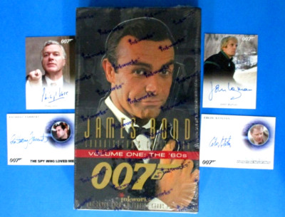 James Bond Connoisseurs Collection Vol. 1 Card Box Sealed + 4 Autographed Cards