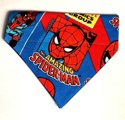 Over Collar SlideOn Pet Dog Cat Bandana Scarf  MARVEL SPIDER-MAN  SMALL/ MED