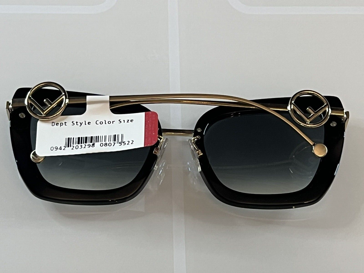 Fendi Black Oversized Cat-Eye Sunglasses with Gradient Lenses (ff 0424/f/s) Fendi Sunglasses Women main image 4
