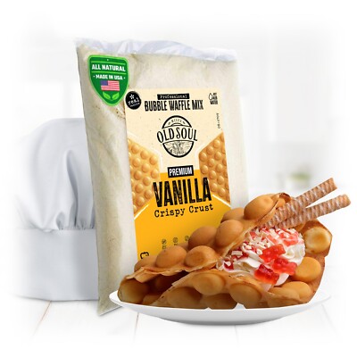 OldSoul Bubble Waffle Mix | 5 lbs | Egg Waffle Batter Mix | 28 Vanilla Waffles