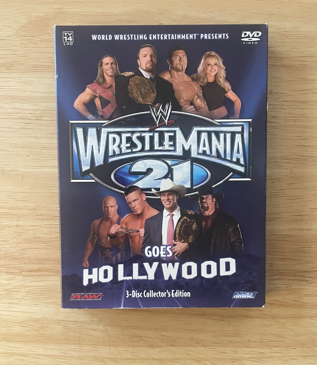WWE WrestleMania ディスクセット Wrestlemania 21: WWE Wrestlemania Goes Hollywood 3-Disc Collectors