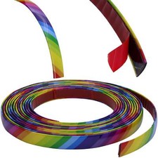 Trim 14mm x 5m | Rainbow Multicoloured | Flexible Self Adhesive | Contour Strip