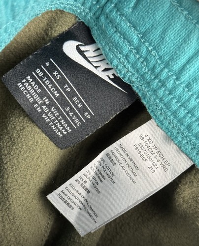 Boy’s Nike Air Jordan Green Teal Shark Cotton Shorts Basketball Shorts XS 4 4T - Picture 8 of 8